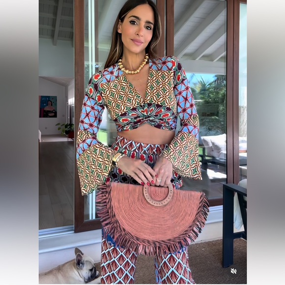 ZARA WOVEN FAN SHAPED BAG - Picture 3 of 14